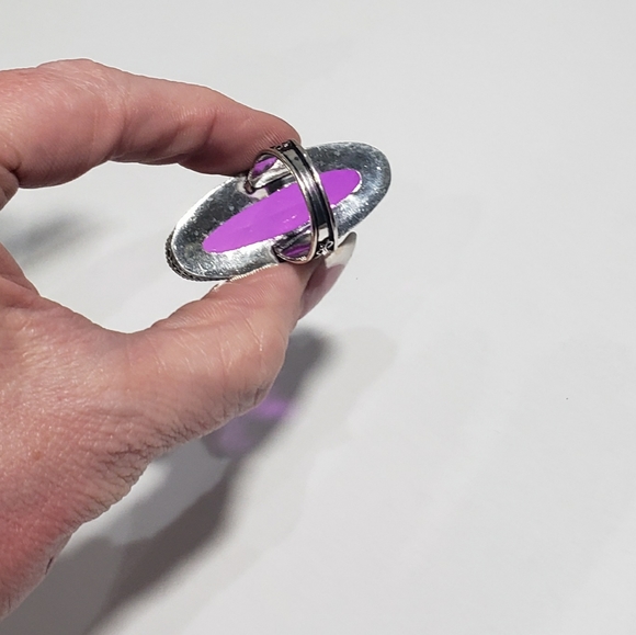 Rubellite ring, 925 silver pink rubellite vintage ring - Picture 5 of 12